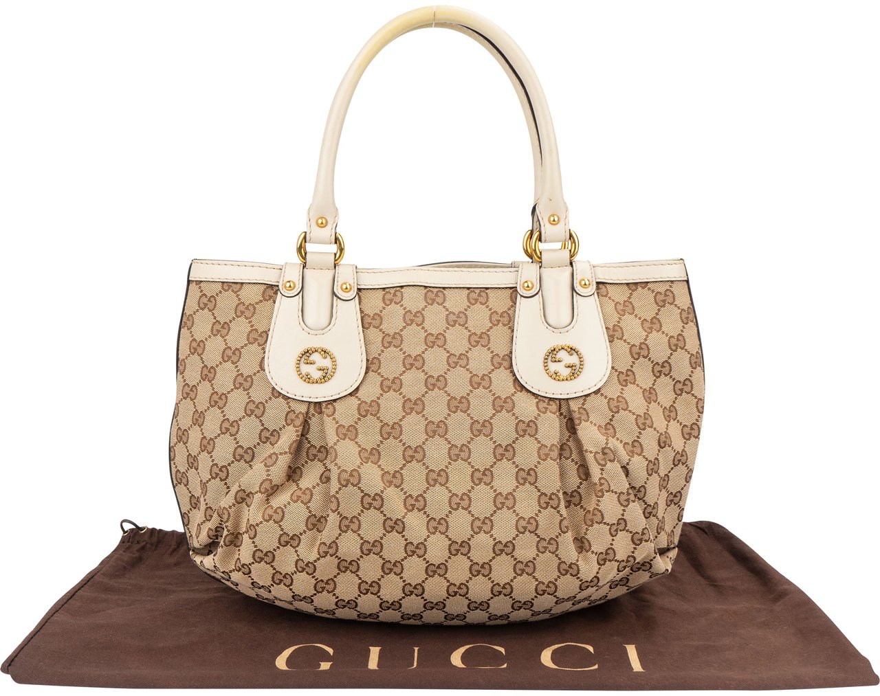 Gucci Gucci GG Monogram Handbag Bruin