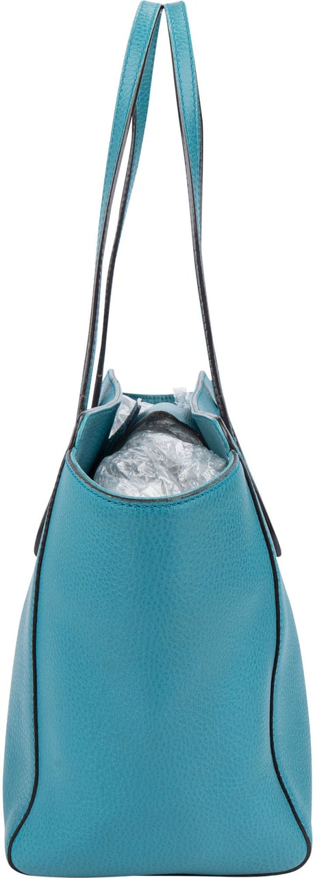 Gucci Blue Leather Swing Shoulder Bag Zwart