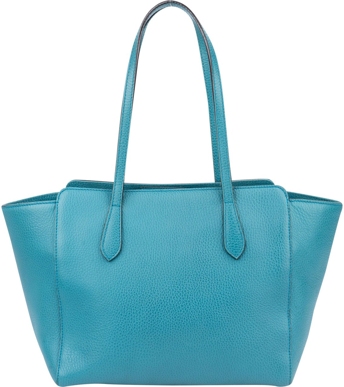 Gucci Blue Leather Swing Shoulder Bag Zwart