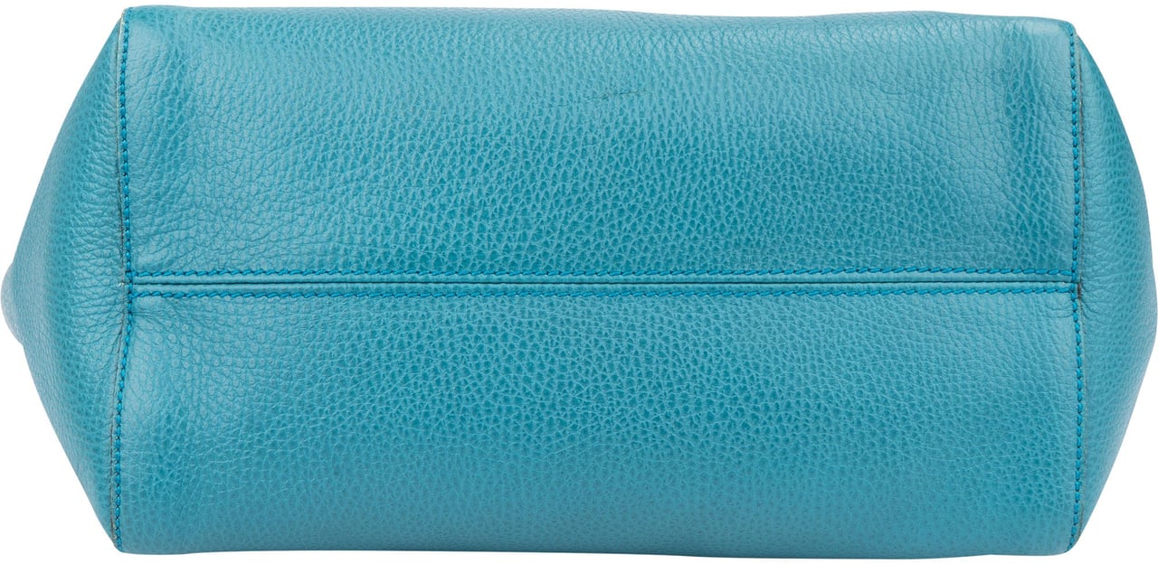 Gucci Blue Leather Swing Shoulder Bag Zwart