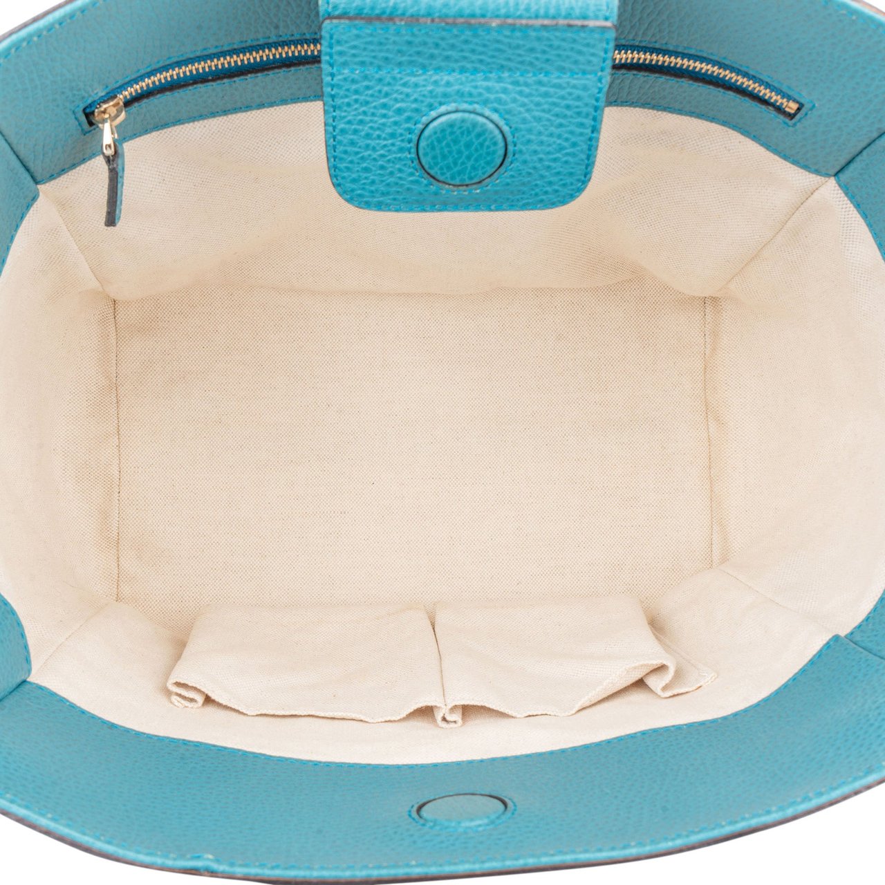 Gucci Blue Leather Swing Shoulder Bag Zwart