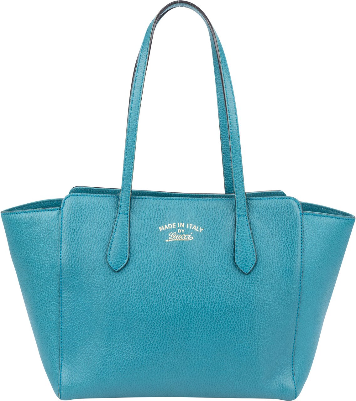 Gucci Gucci Blue Leather Swing Shoulder Bag Zwart