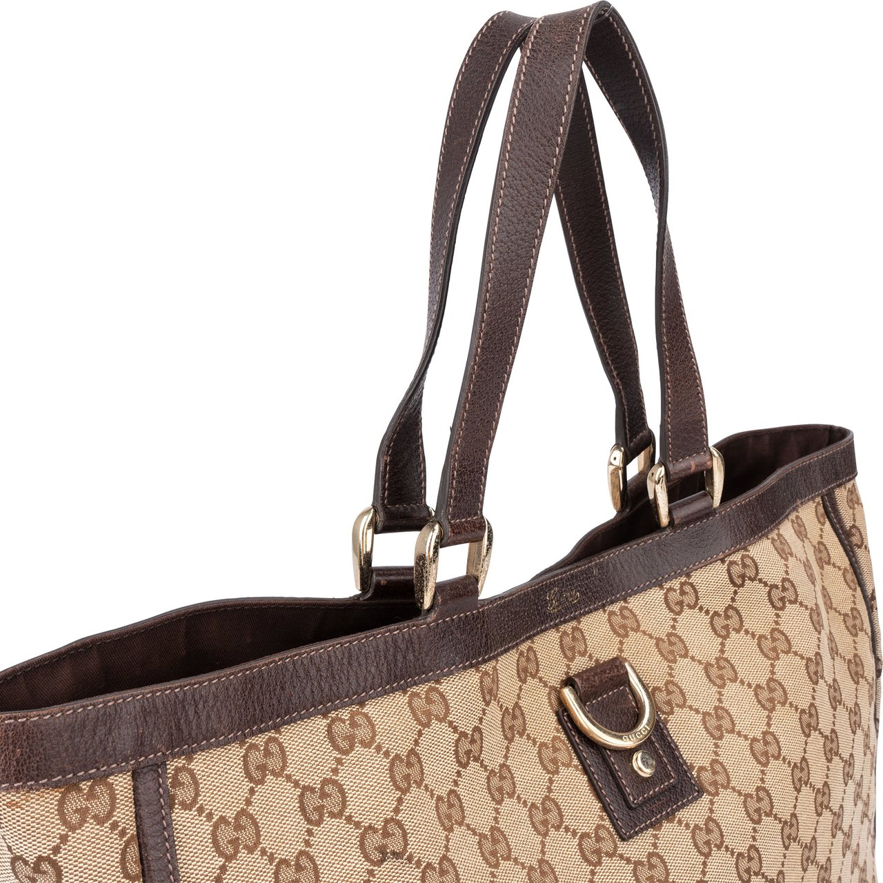 Gucci Gucci GG Monogram Abbey Handbag Bruin