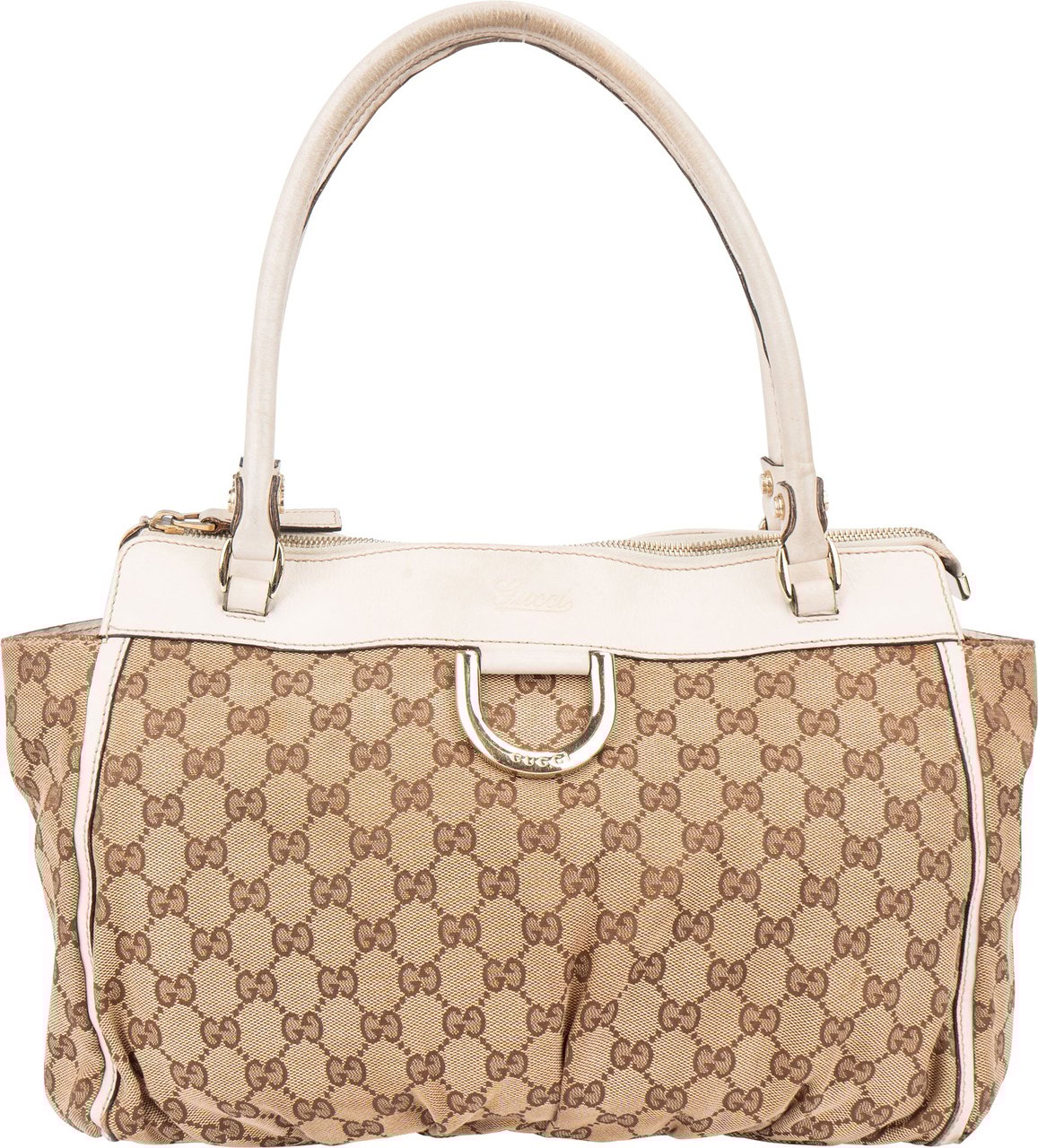Gucci Gucci GG Monogram Abbey Handbag Bruin
