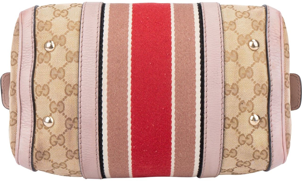 Gucci Gucci GG Monogram Sherry Line Boston Handbag Bruin