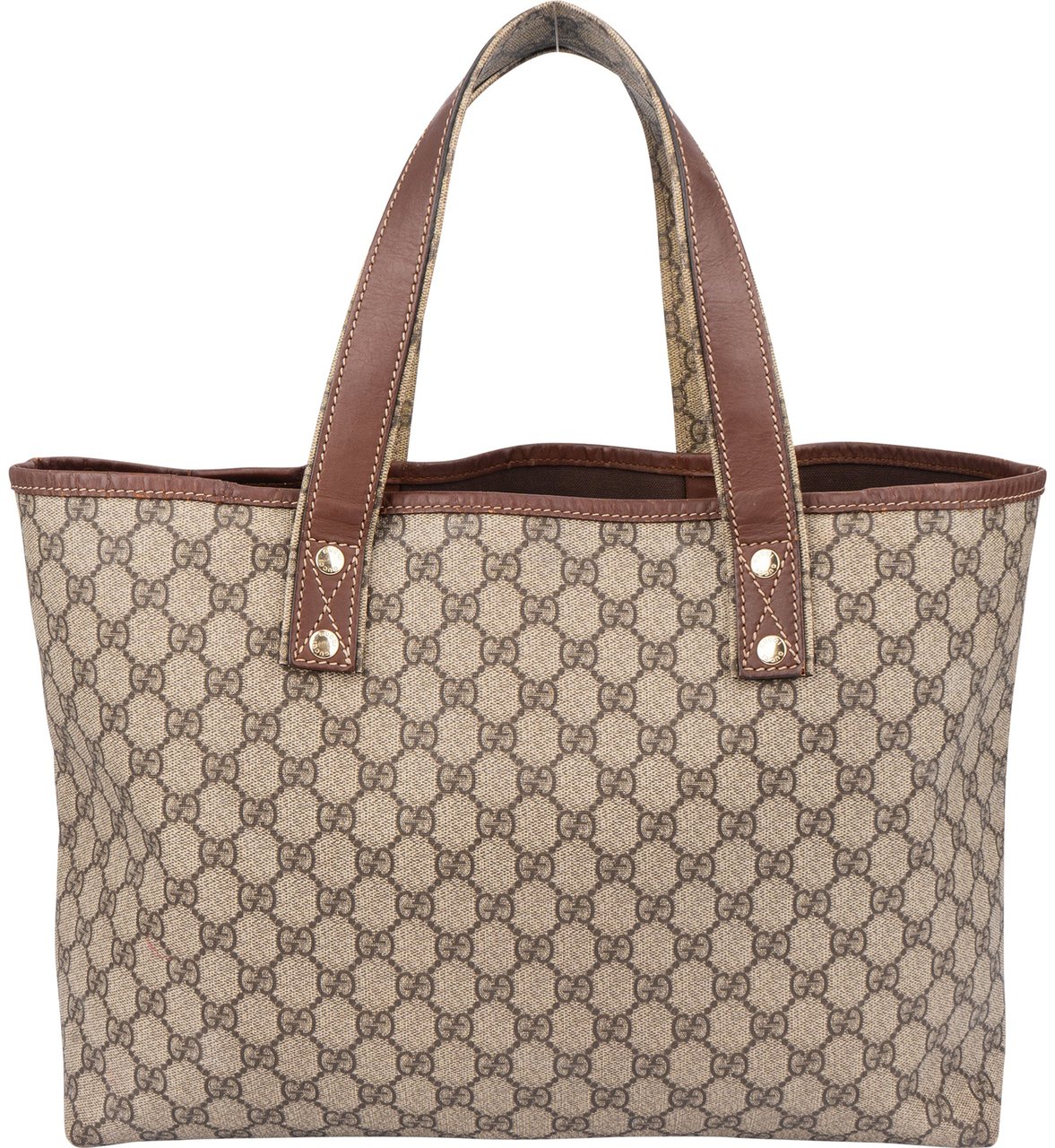 Gucci Gucci Canvas GG Monogram Sherry Line Handbag Bruin