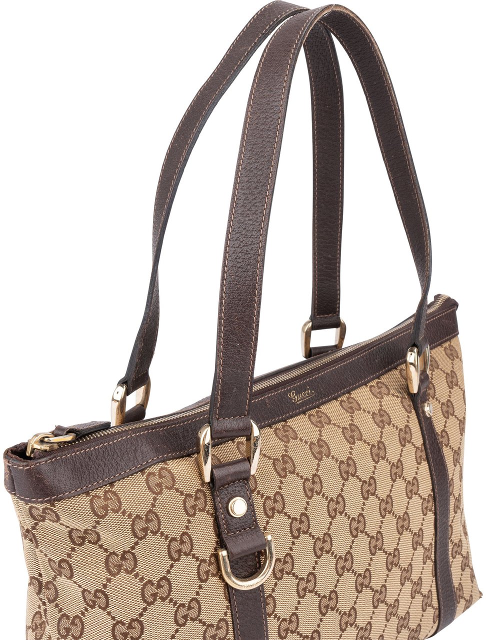 Gucci Gucci GG Monogram Abbey Handbag Bruin