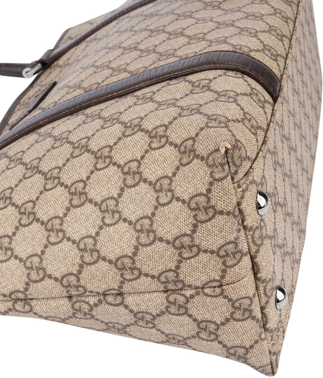 Gucci Gucci GG Canvas Monogram Handbag Bruin