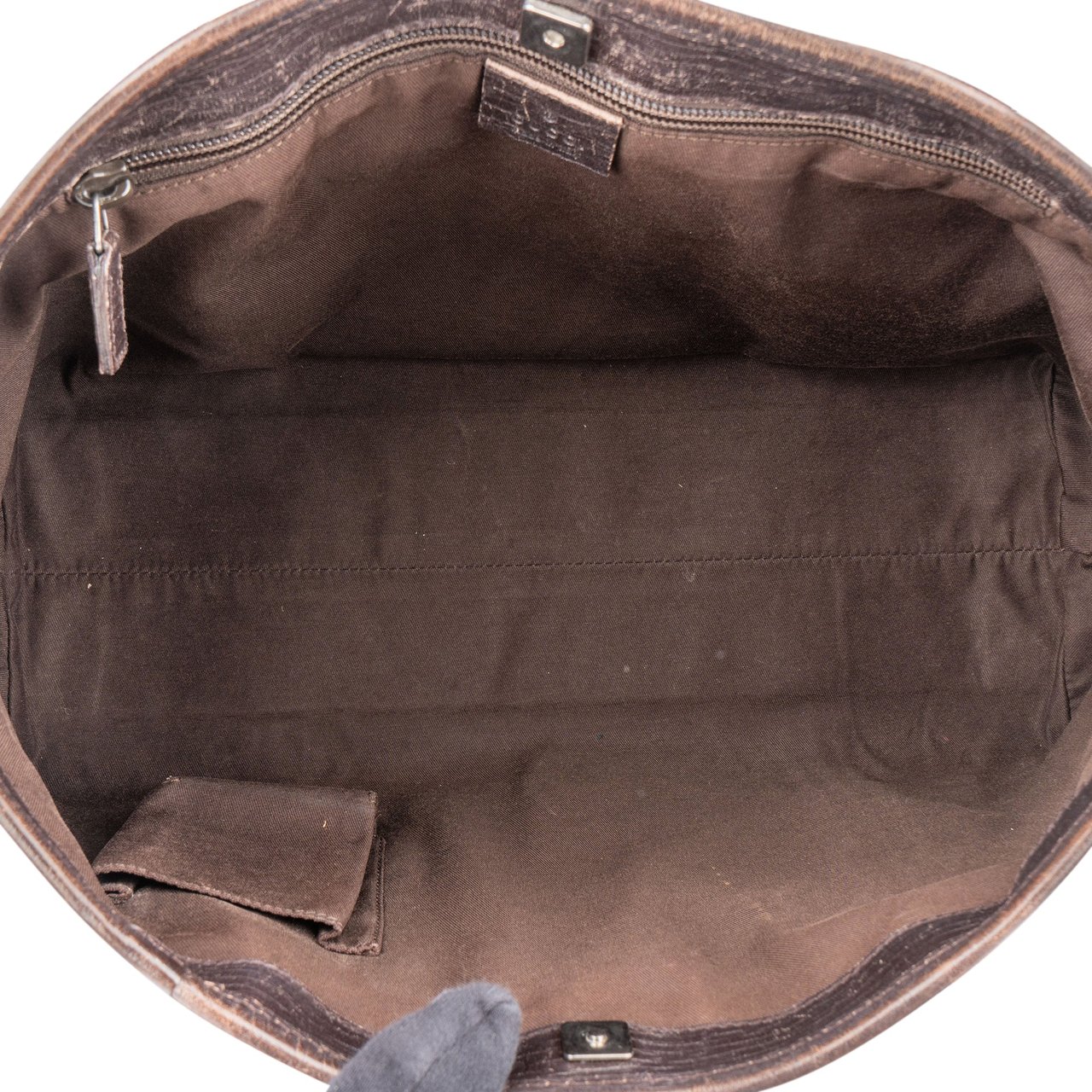 Gucci Gucci GG Canvas Monogram Handbag Bruin