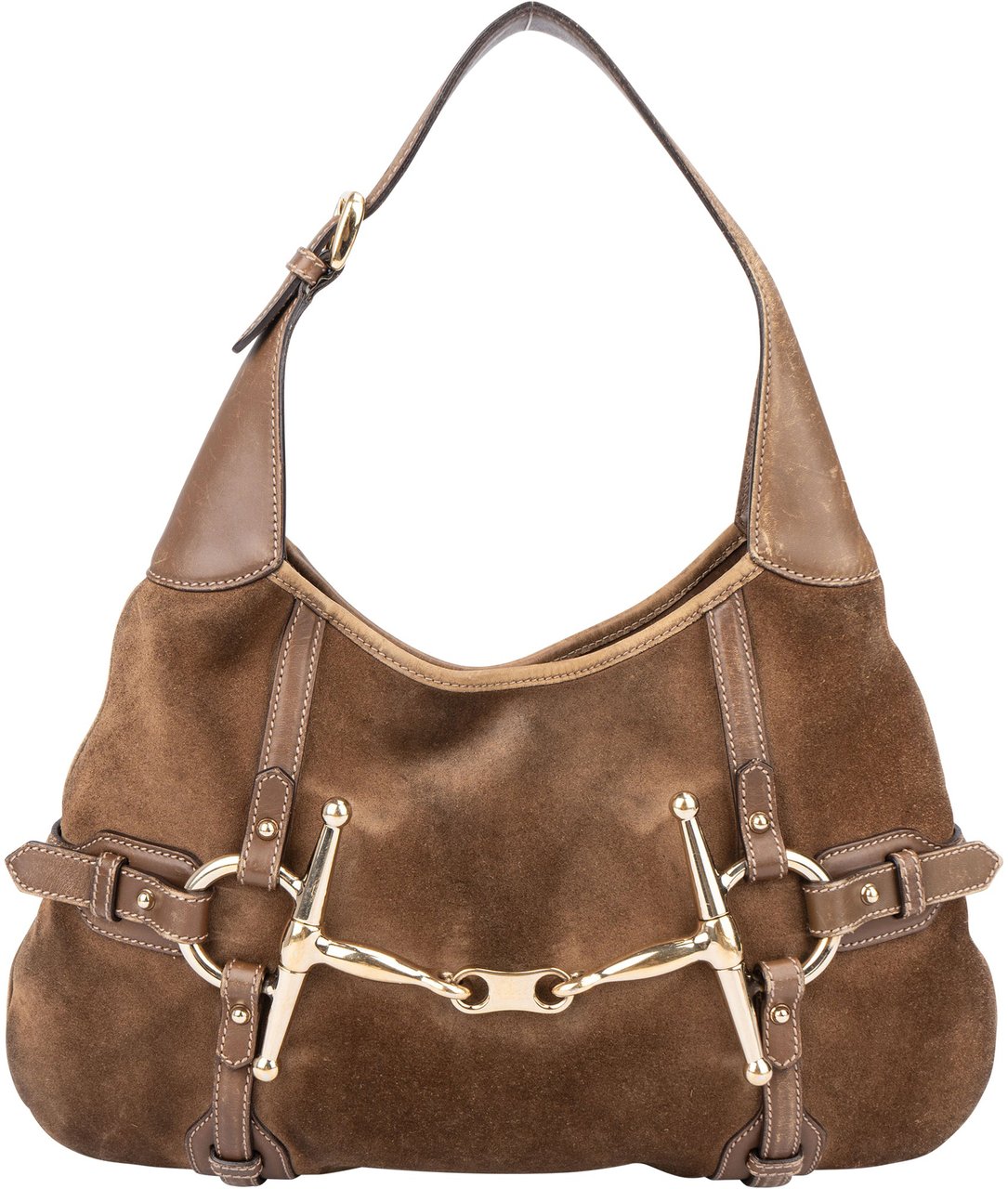 Gucci Suede Limited 85th Edition Horsebit Handbag Bruin