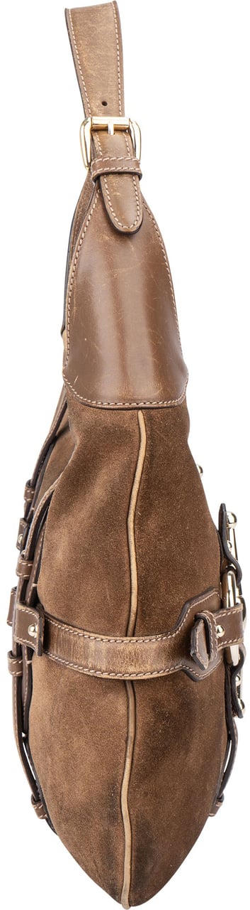 Gucci Suede Limited 85th Edition Horsebit Handbag Bruin