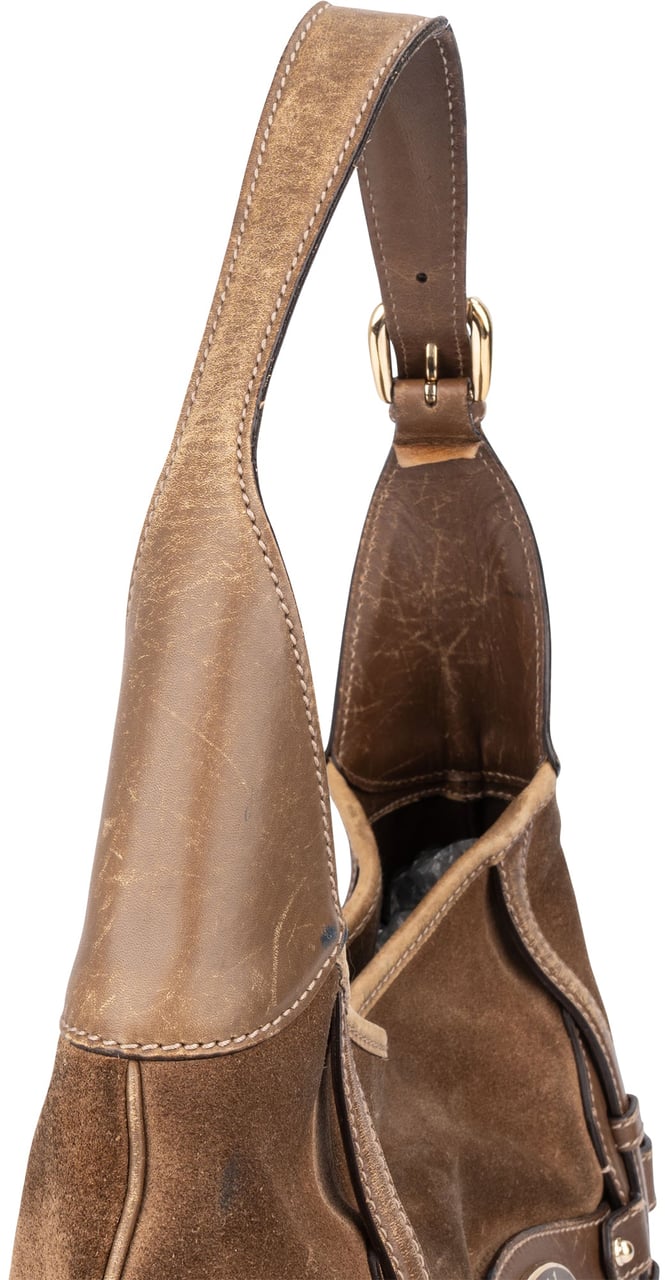 Gucci Gucci Suede Limited 85th Edition Horsebit Handbag Bruin