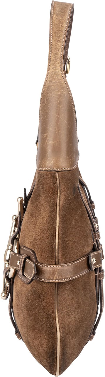 Gucci Suede Limited 85th Edition Horsebit Handbag Bruin