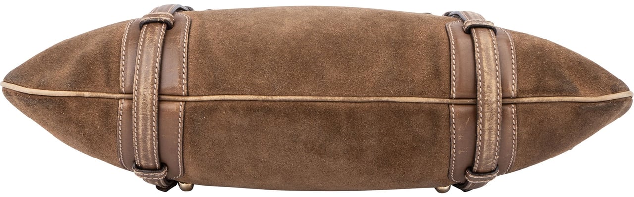 Gucci Suede Limited 85th Edition Horsebit Handbag Bruin