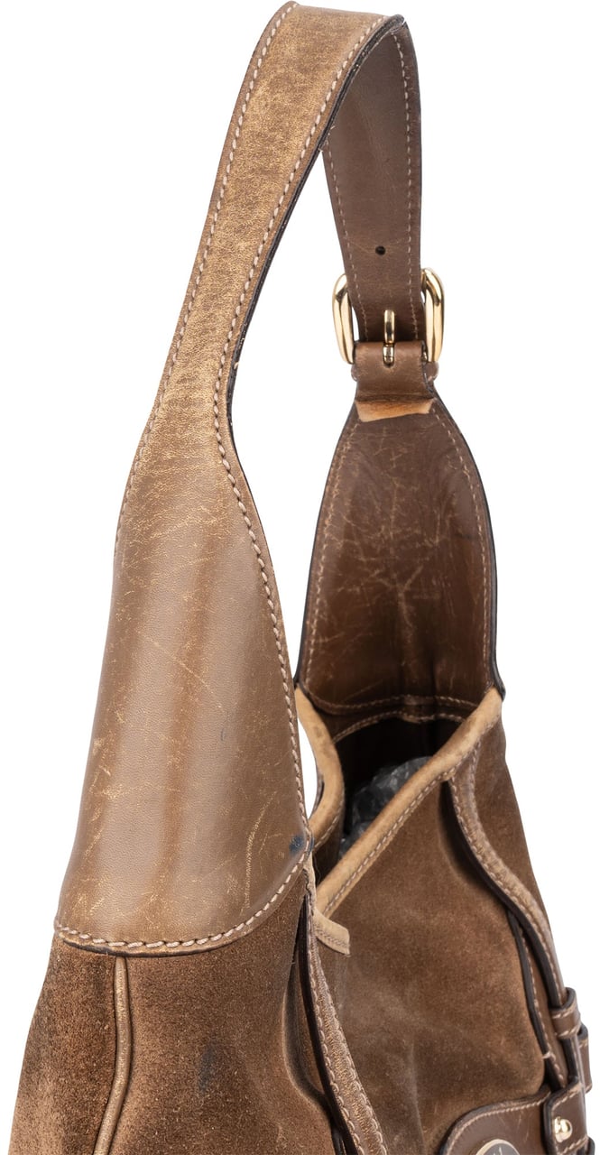 Gucci Suede Limited 85th Edition Horsebit Handbag Bruin