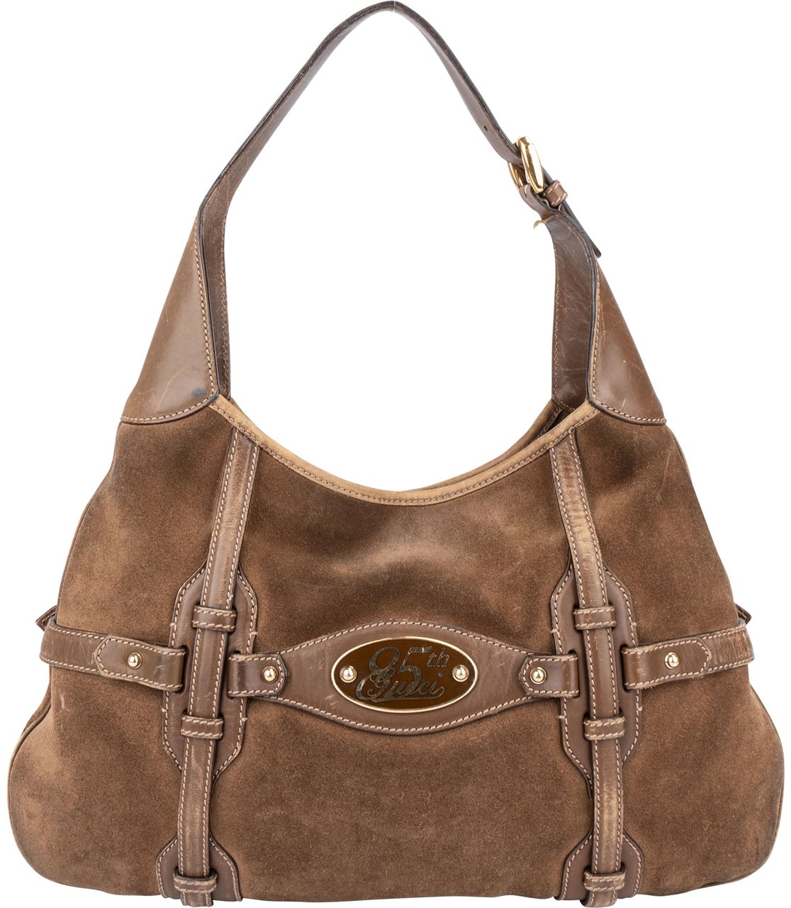 Gucci Gucci Suede Limited 85th Edition Horsebit Handbag Bruin