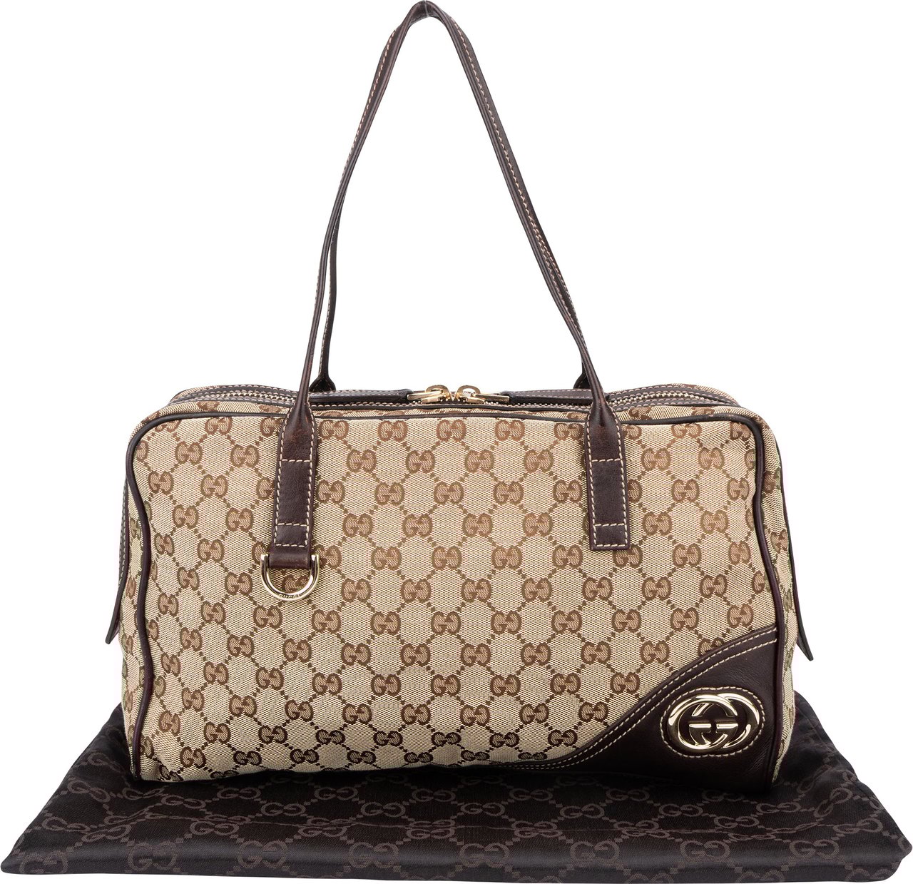 Gucci Gucci GG Monogram Handbag Bruin