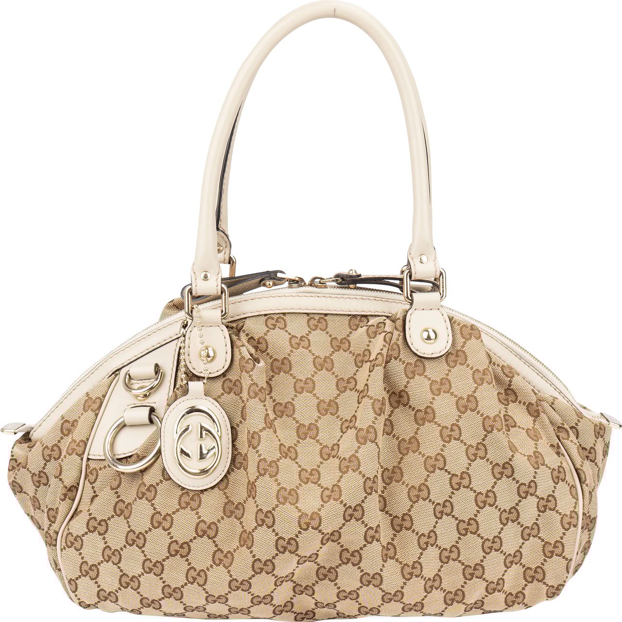 Gucci Gucci GG Monogram Sukey Handbag Bruin
