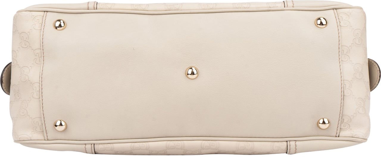 Gucci Gucci Leather GG Monogram Princy Handbag Wit