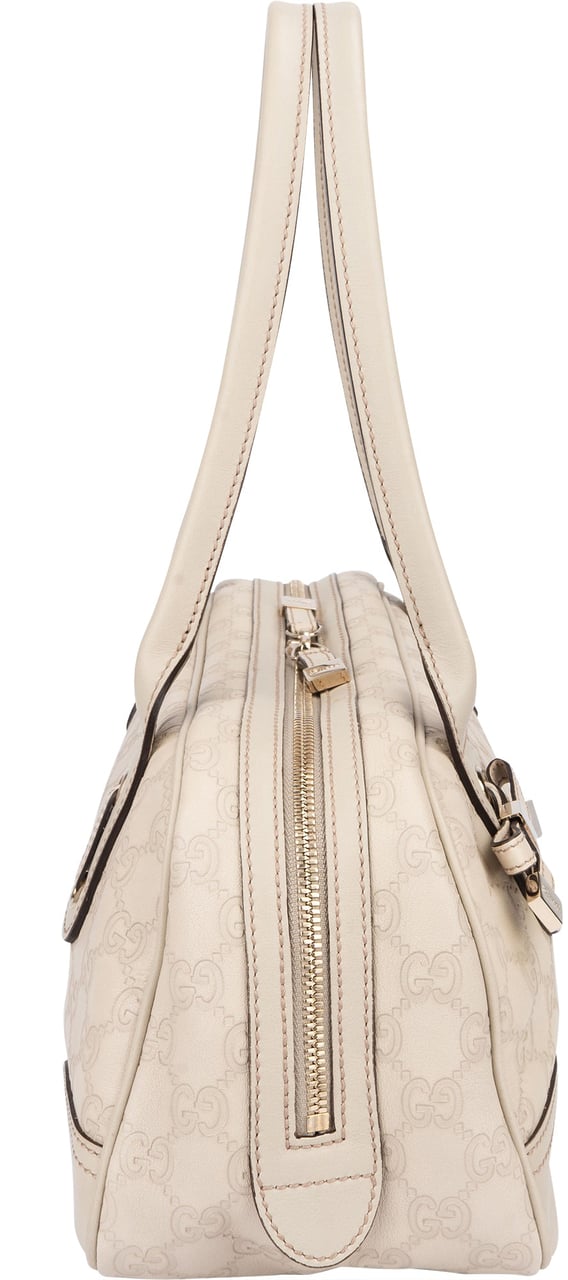 Gucci Gucci Leather GG Monogram Princy Handbag Wit