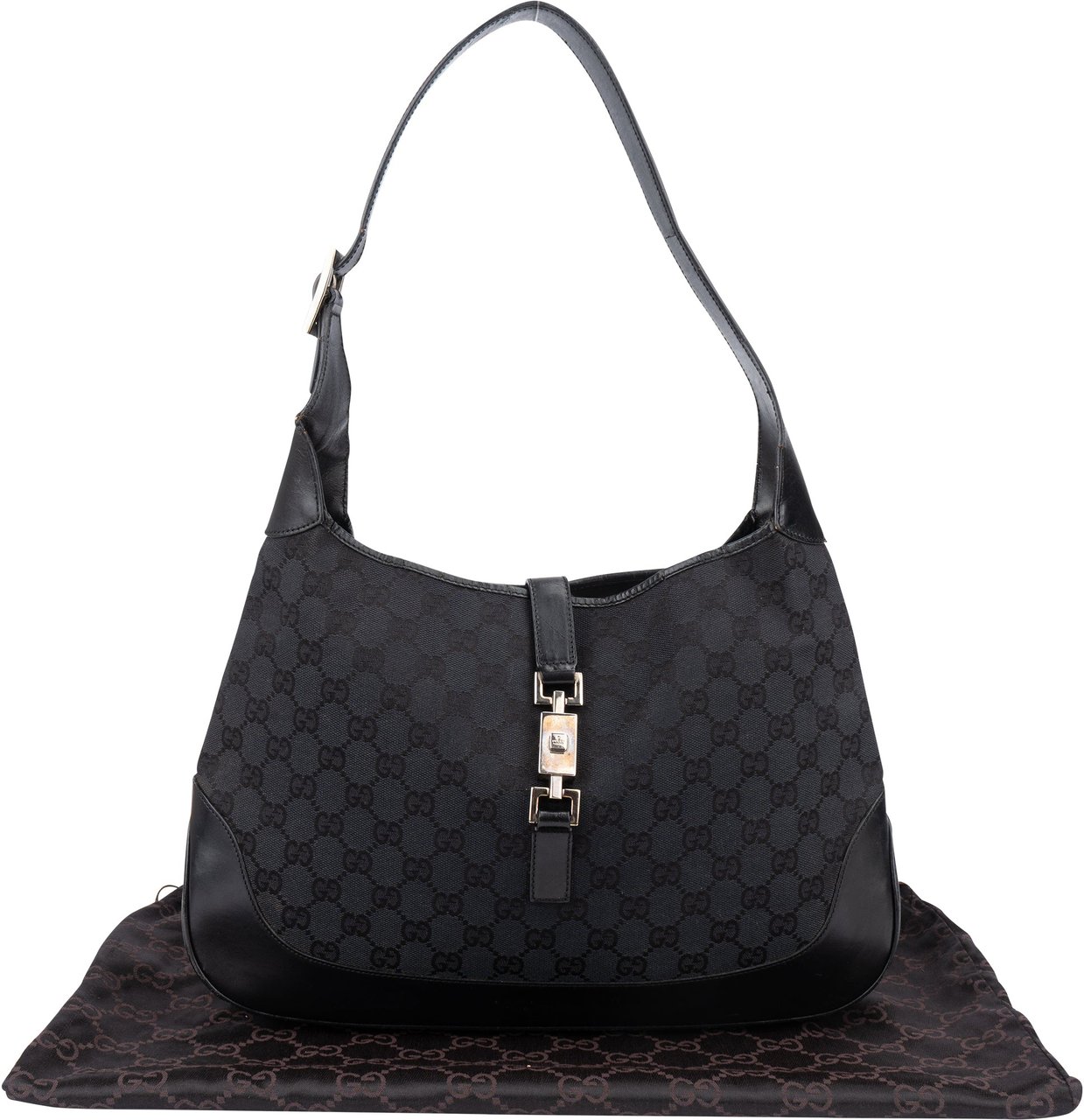 Gucci Gucci GG Monogram Jackie Handbag Zwart