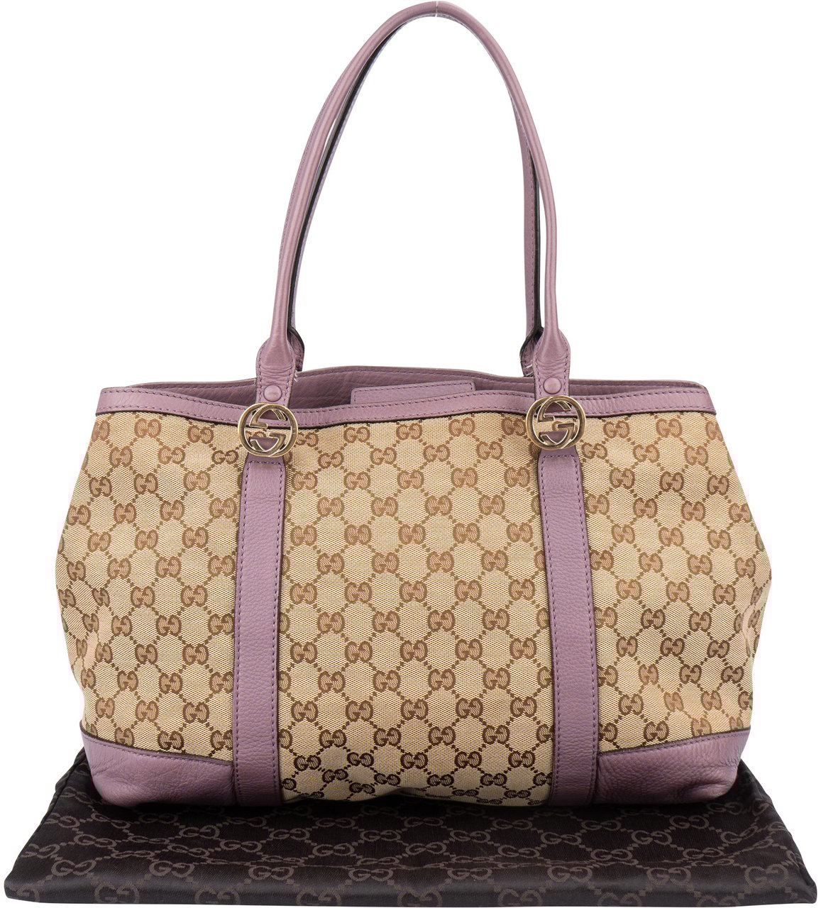 Gucci Gucci Monogram Twin GG Handbag Bruin