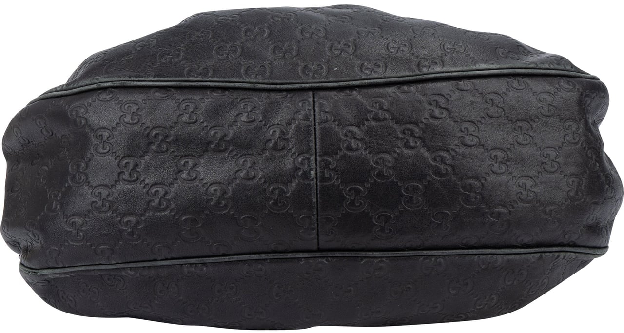 Gucci Gucci Leather GG Monogram Sukey Handbag Zwart