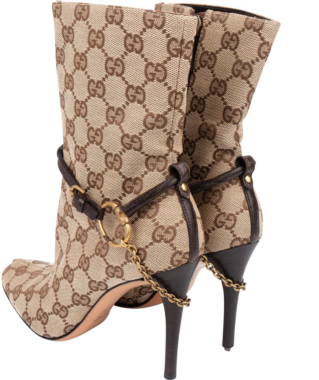 Gucci Gucci GG Monogram Horsebit Ankle Boots (35,5) Bruin