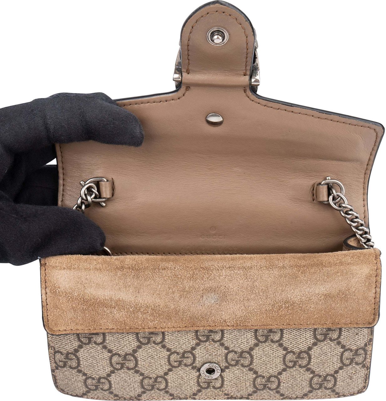 Gucci Gucci GG Monogram Mini Dionyusus Crossbody Bag Bruin