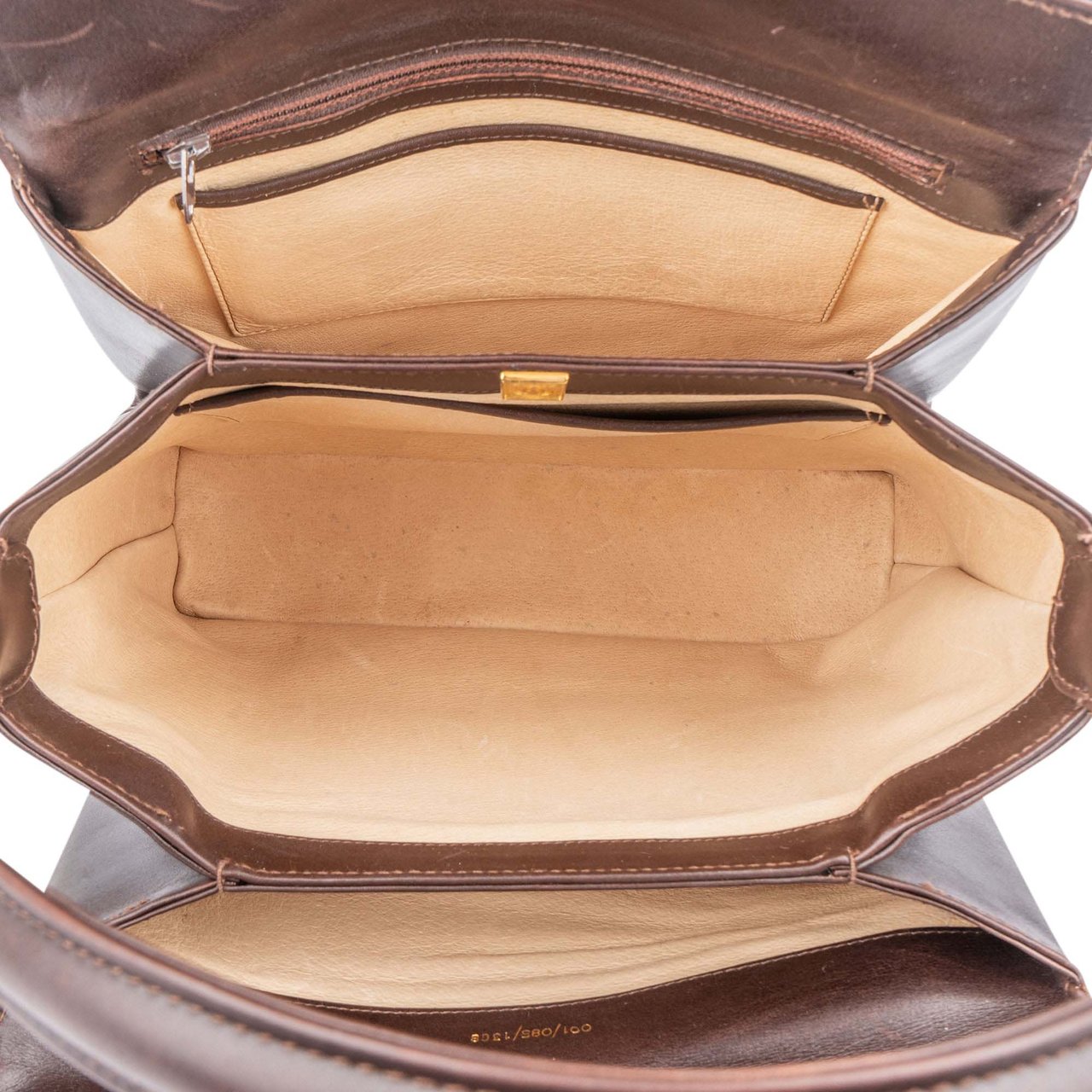 Gucci Gucci Brown Boxcalf Turnlock Handbag Bruin