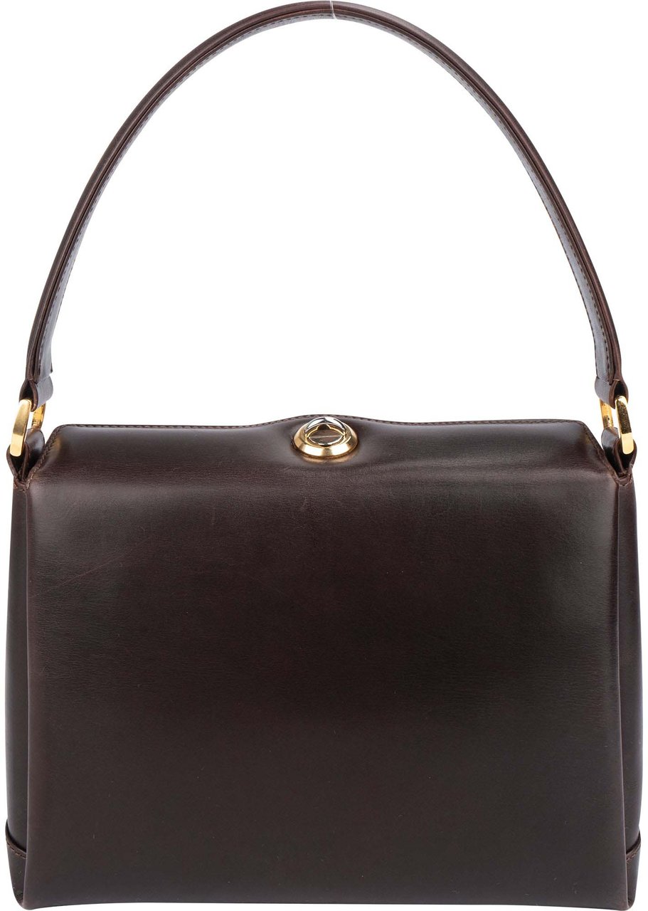 Gucci Gucci Brown Boxcalf Turnlock Handbag Bruin