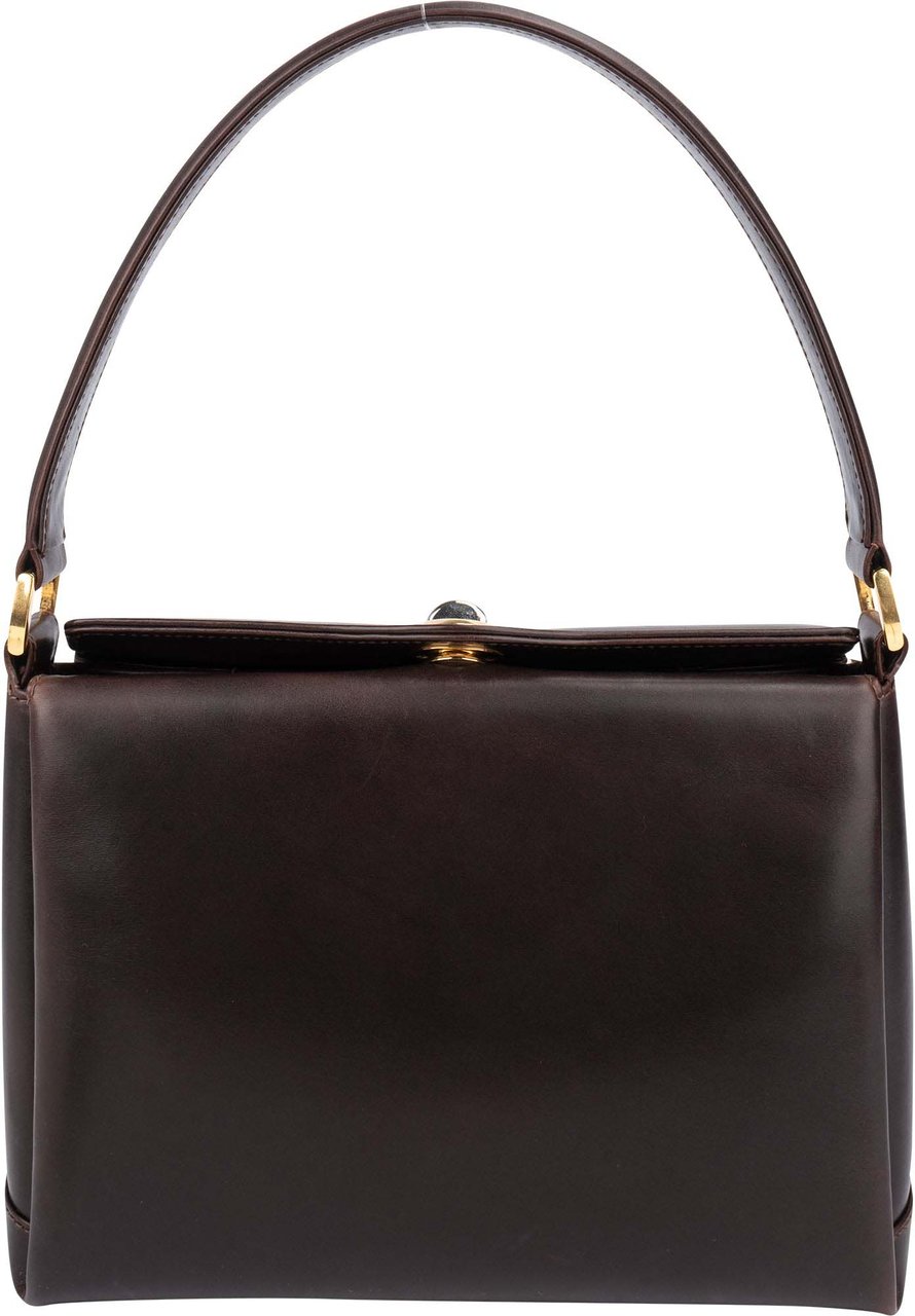 Gucci Gucci Brown Boxcalf Turnlock Handbag Bruin