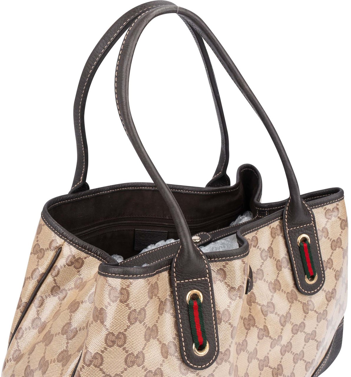 Gucci Gucci Canvas Monogram Princy Handbag Bruin