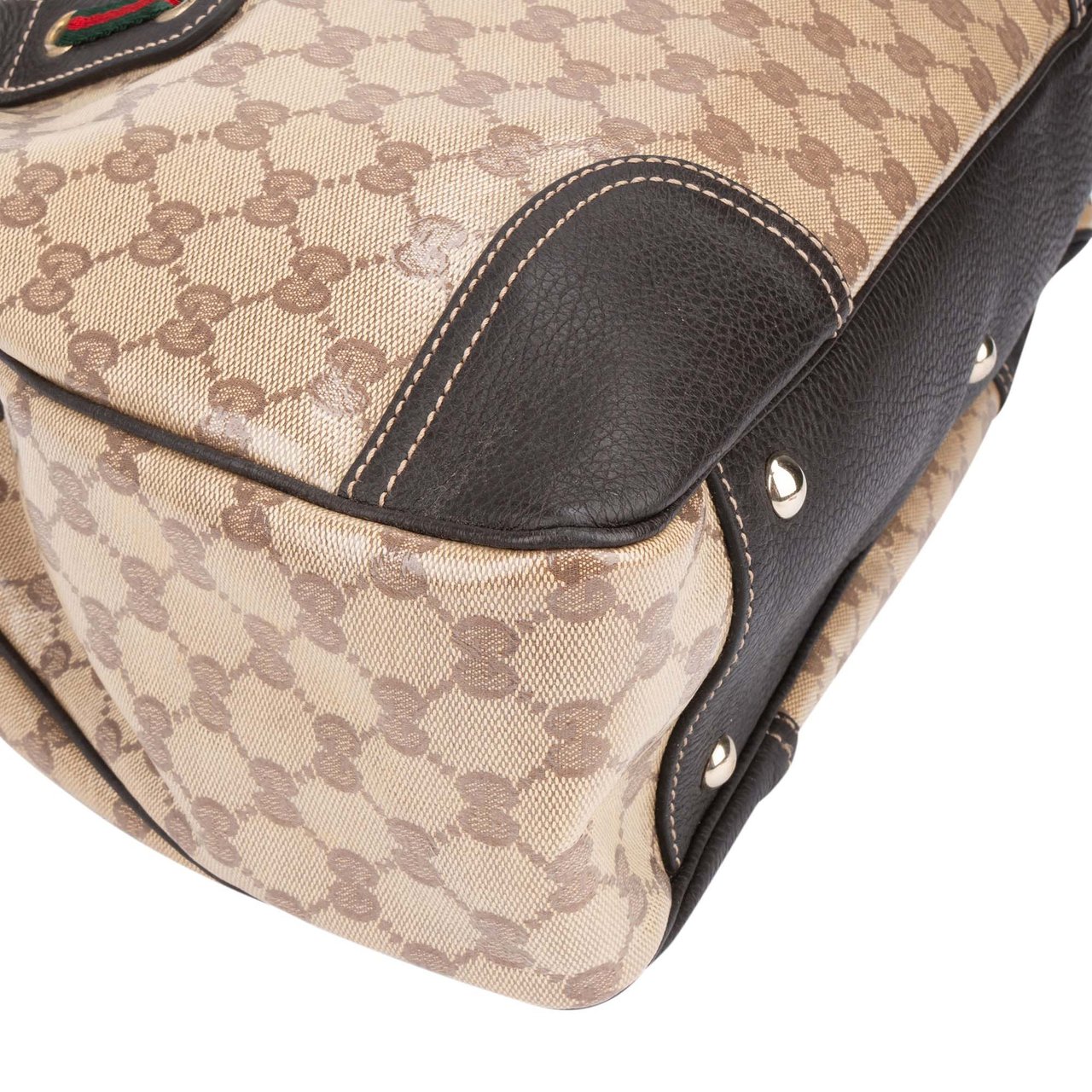 Gucci Gucci Canvas Monogram Princy Handbag Bruin