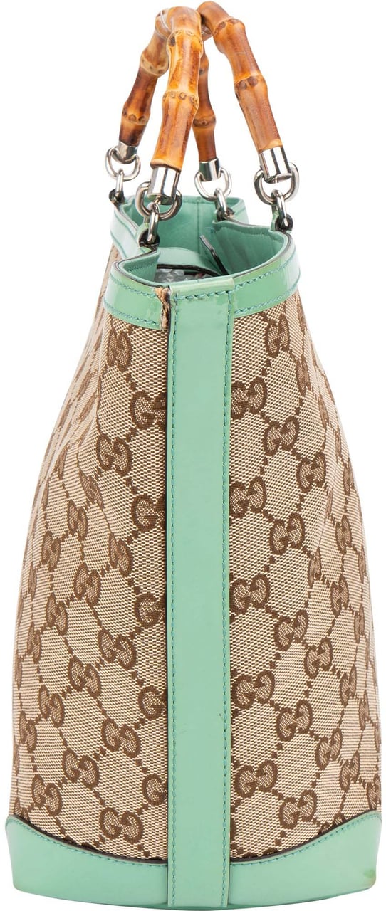 Gucci Gucci Canvas Monogram Kids Handbag Bruin