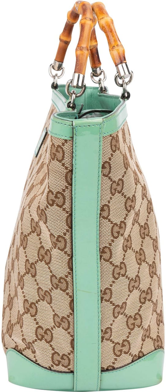 Gucci Gucci Canvas Monogram Kids Handbag Bruin