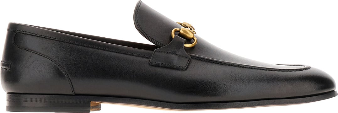 Gucci Black leather Jordaan loafers Zwart