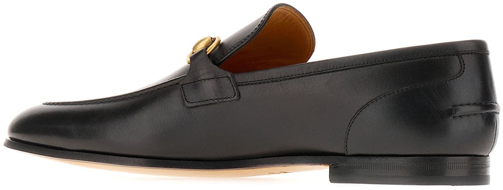 Gucci Black leather Jordaan loafers Zwart