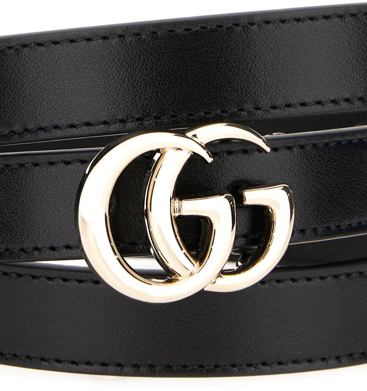 Gucci Gucci Black leather belt Zwart