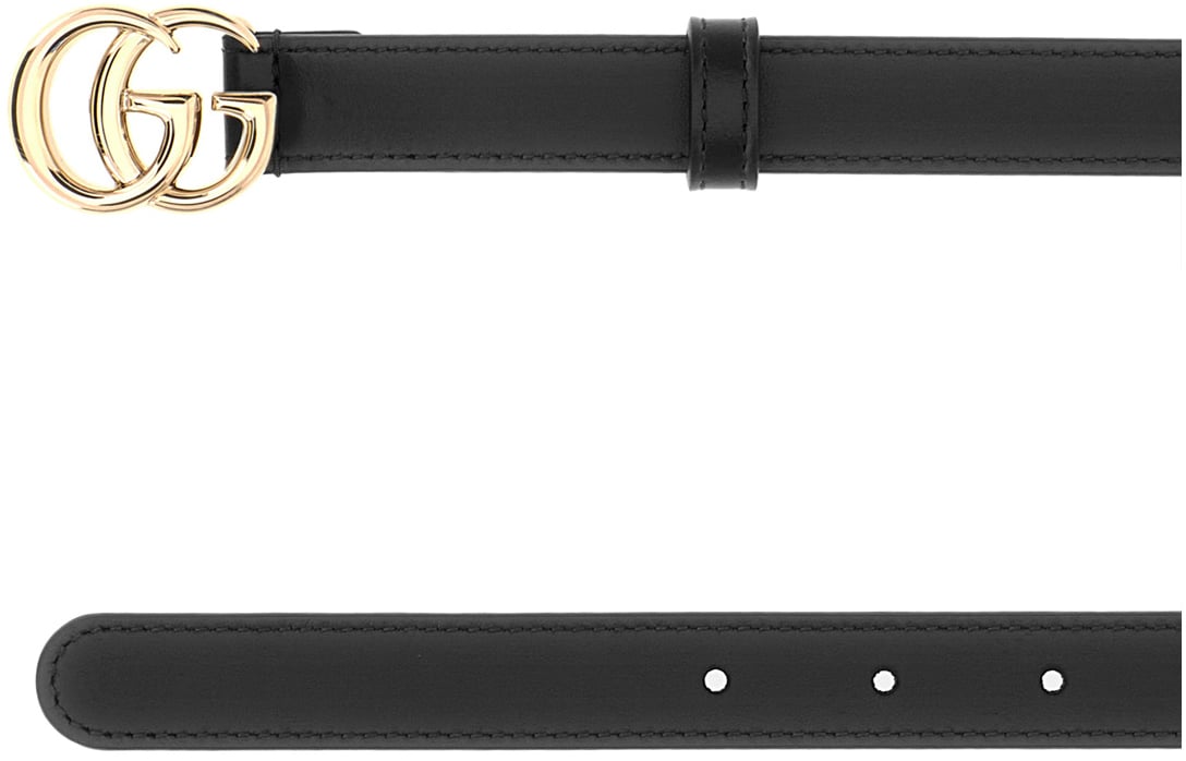 Gucci Gucci Black leather belt Zwart