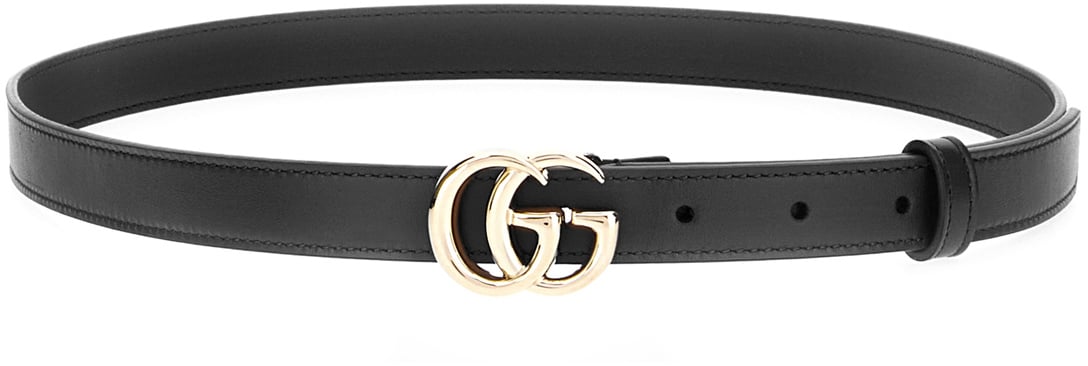 Gucci Gucci Black leather belt Zwart