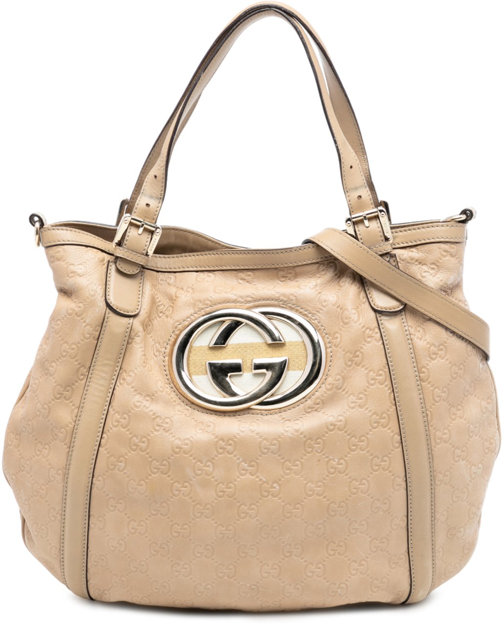 Gucci Medium Guccissima Web Britt Satchel Bruin