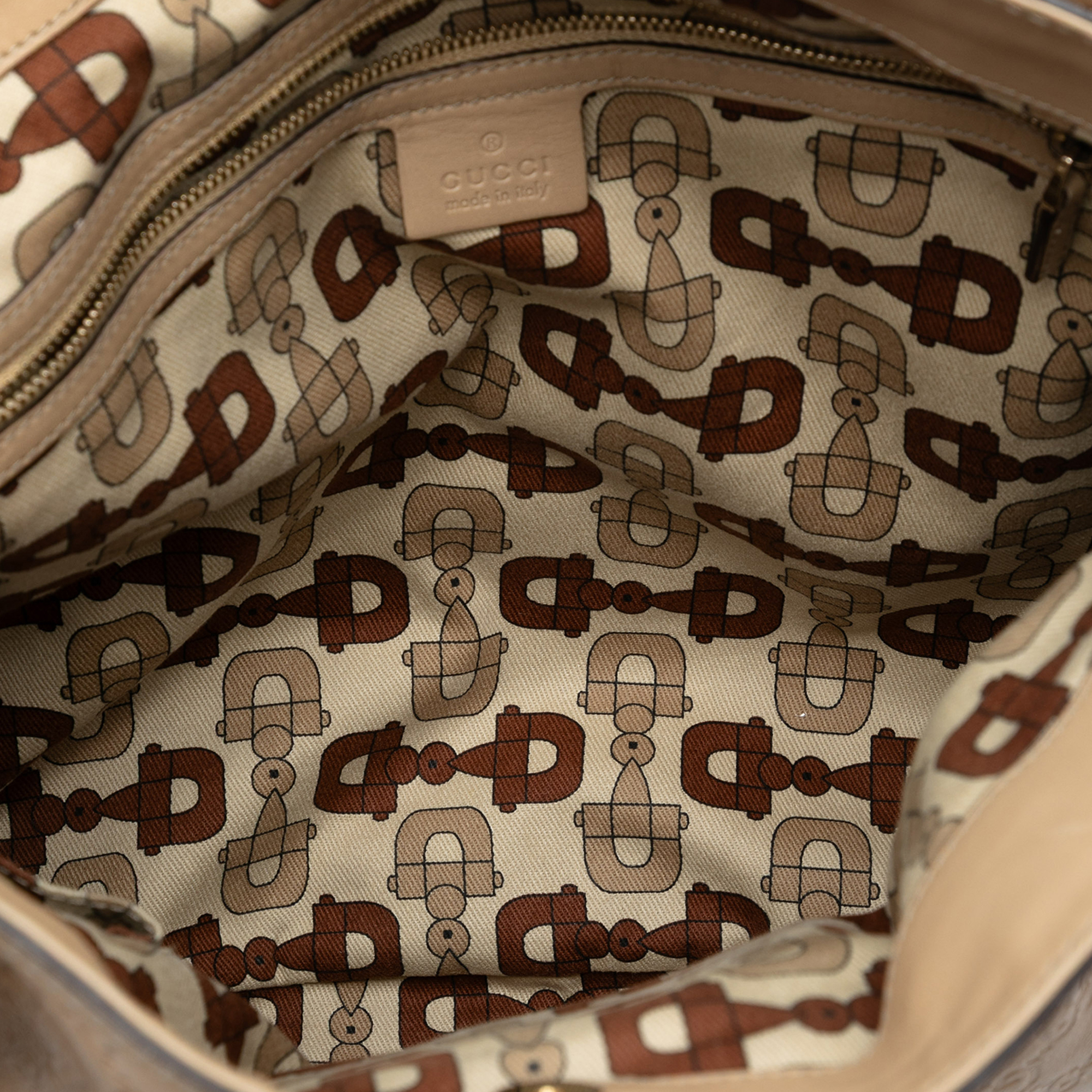 Gucci Medium Guccissima Web Britt Satchel Bruin