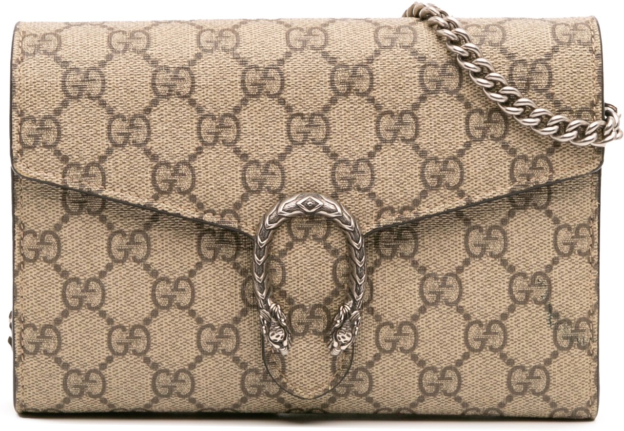Gucci GG Supreme Dionysus Chain Wallet Bruin