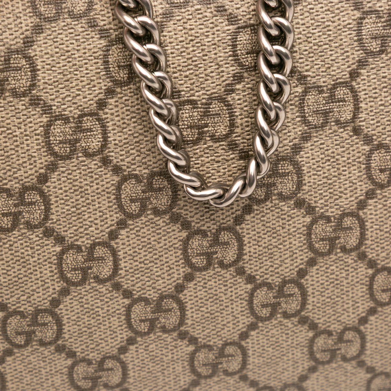 Gucci GG Supreme Dionysus Chain Wallet Bruin