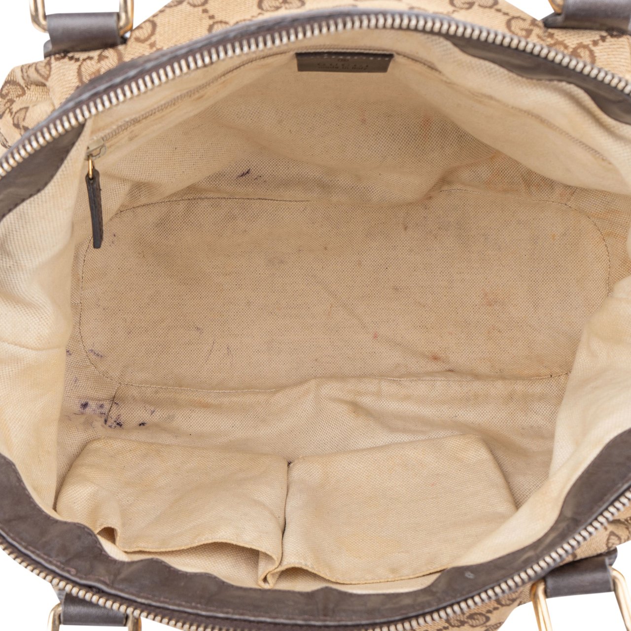 Gucci Gucci Canvas Monogram Sukey Handbag Bruin