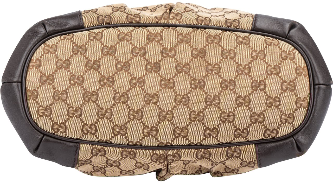 Gucci Gucci Canvas Monogram Sukey Handbag Bruin
