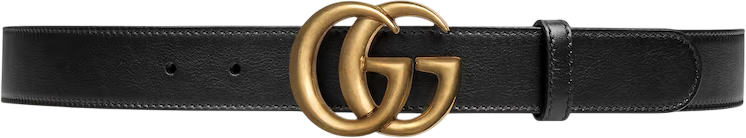 Gucci Cintura Nera GG Marmont Zwart