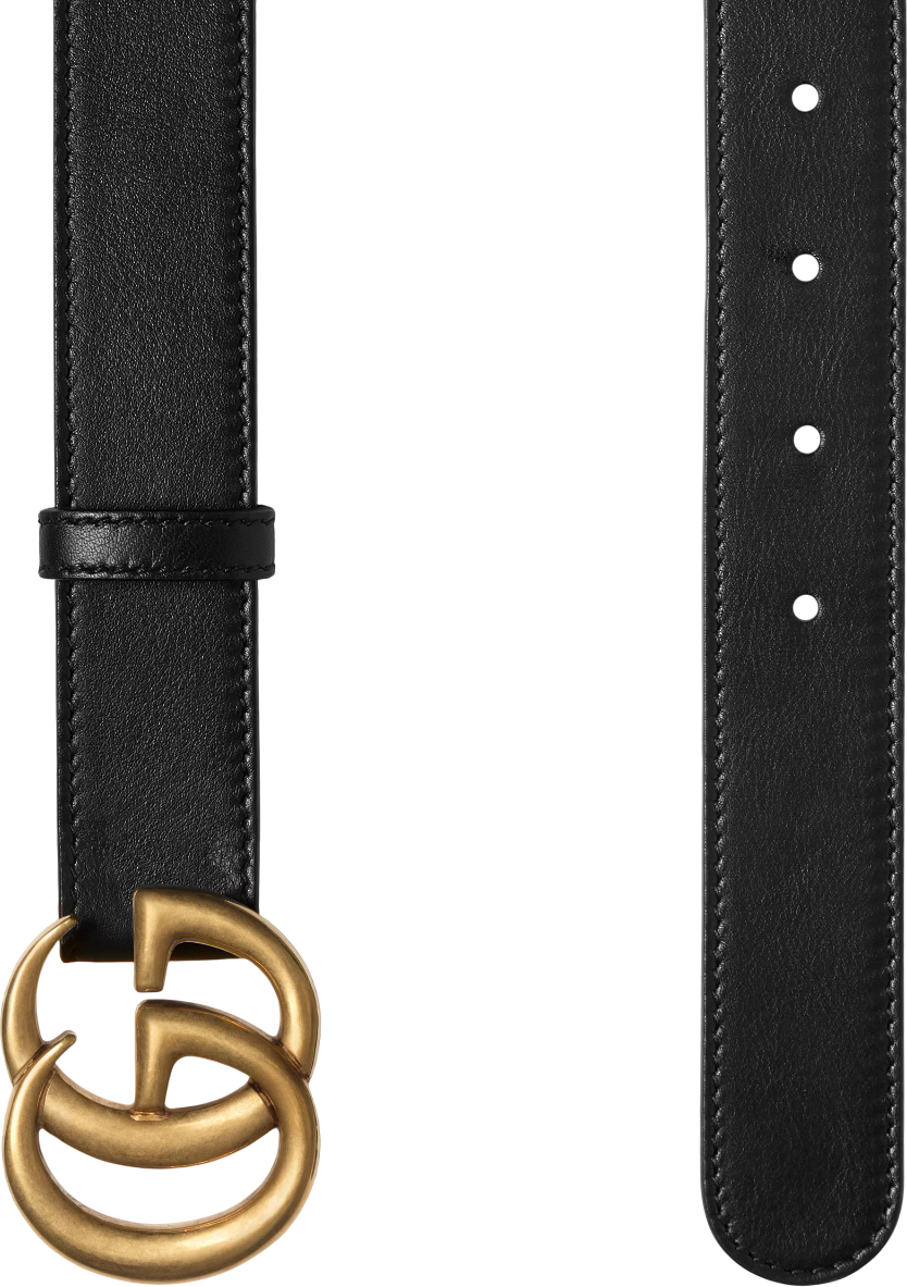 Gucci Cintura Nera GG Marmont Zwart