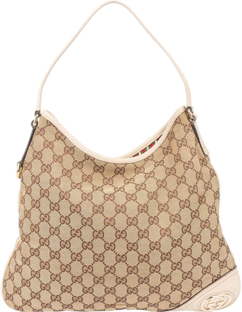 Gucci Gucci GG Monogram Britt Handbag Bruin